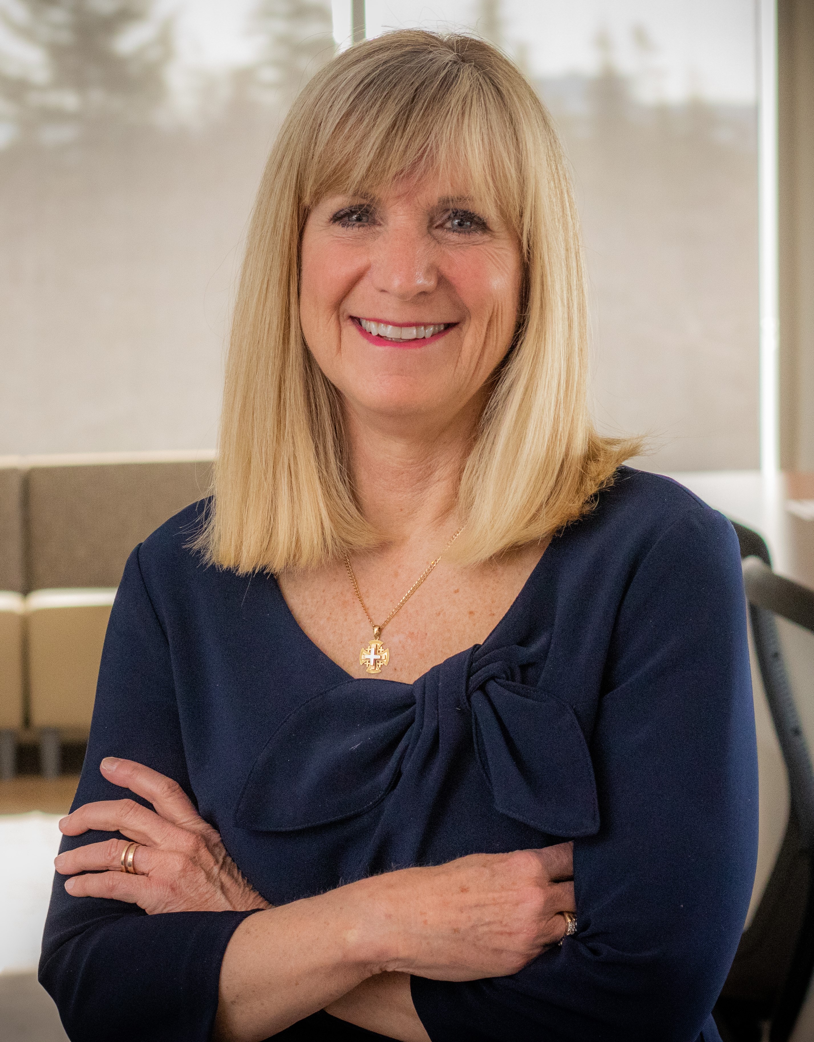 A picture of Gail Tomblin Murphy in a boardroom 