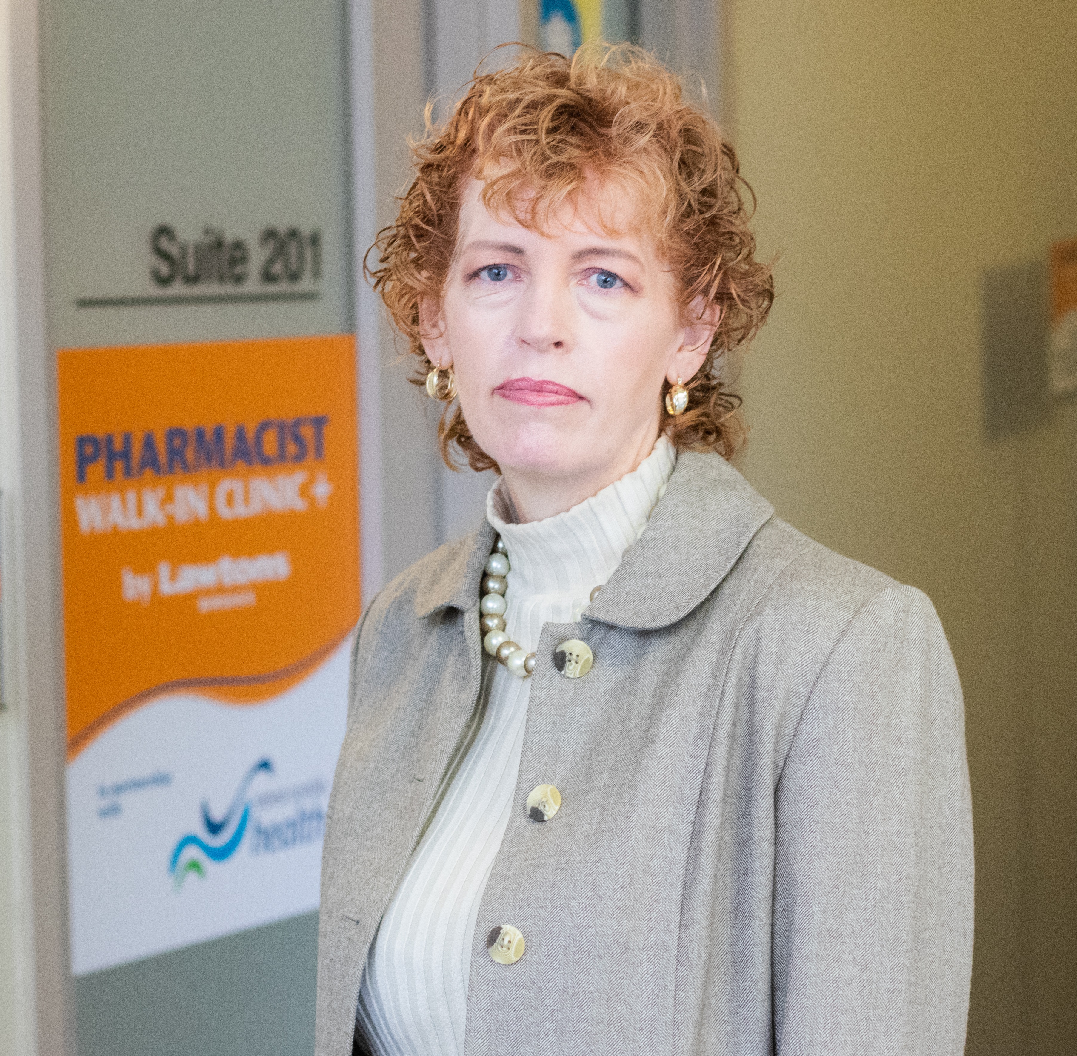 Nurse Practitioner Sue Battersby-Campbell at the newest Pharmacist Walk-In Clinic+ Mill Cove (Bedford) location.