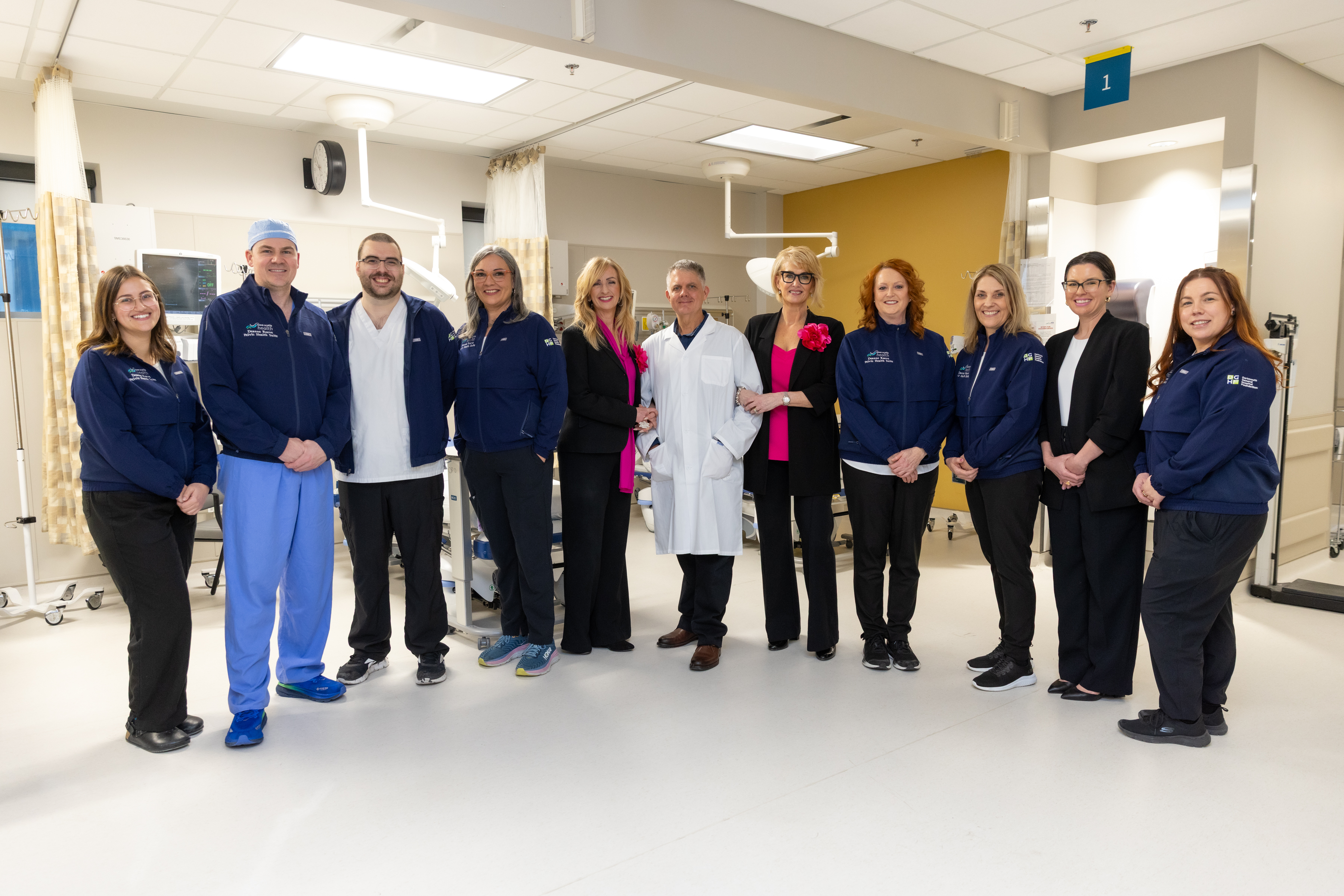 Staff from the Dartmouth General Hospital stand for a photo in the pelvic health suite