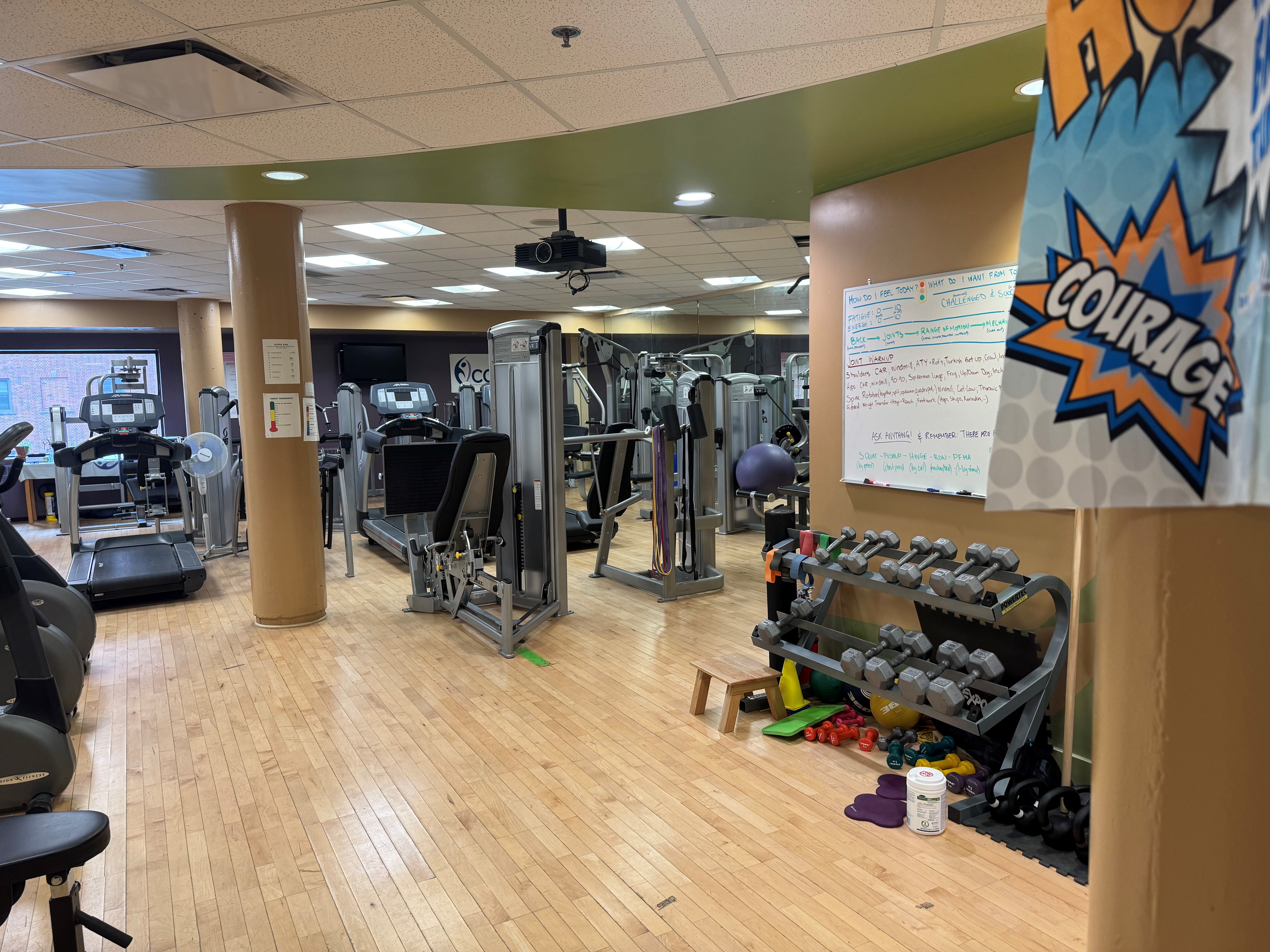 A photo of the inside of the gym at the PAC Lab