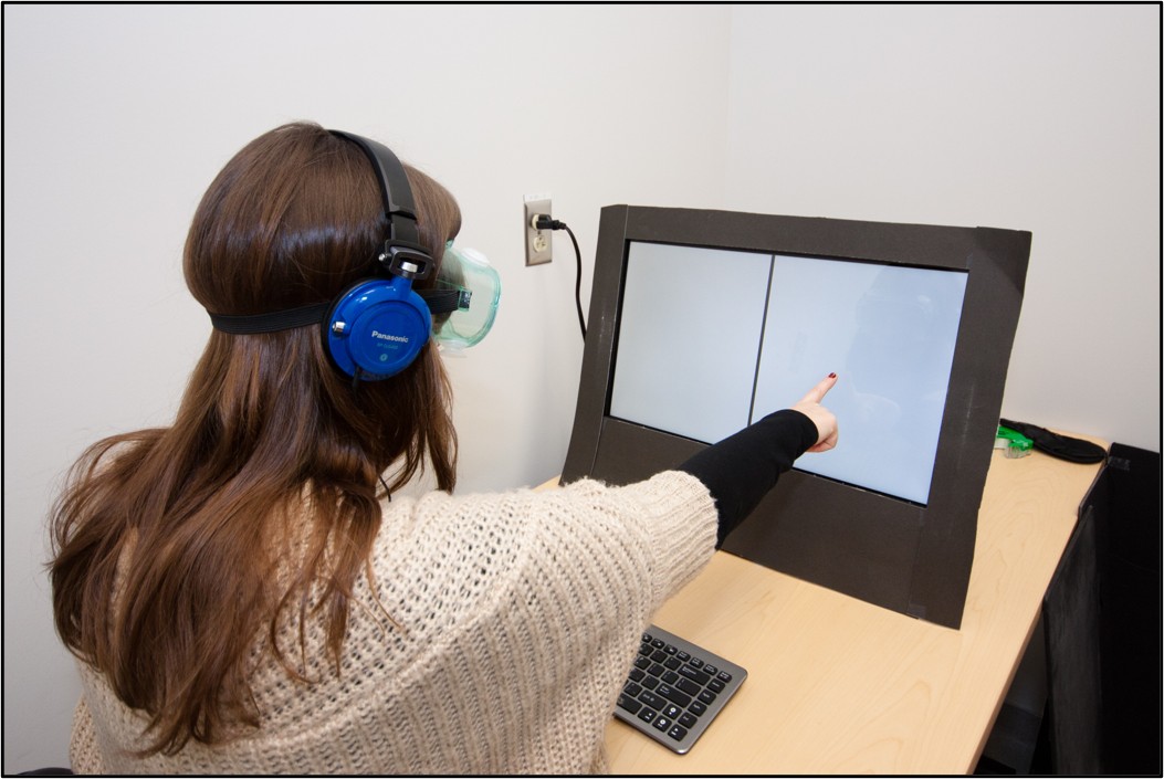 A student using Prism goggles. 