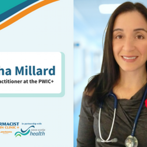 Elisha Millard nurse practitioner at Truro Pharmacist Walk In Clinic+ smiling