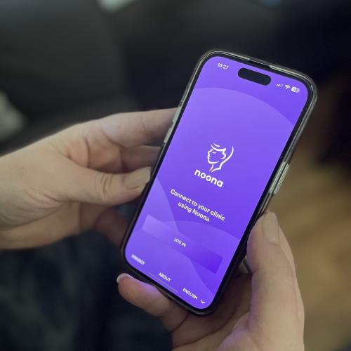 Smartphone with Noona App open