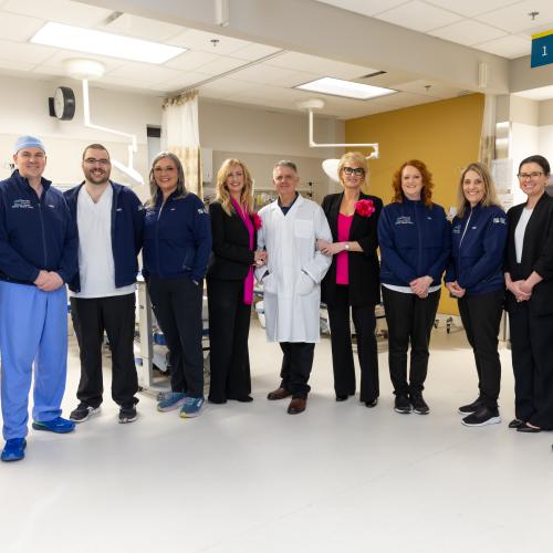 Staff from the Dartmouth General Hospital stand for a photo in the pelvic health suite